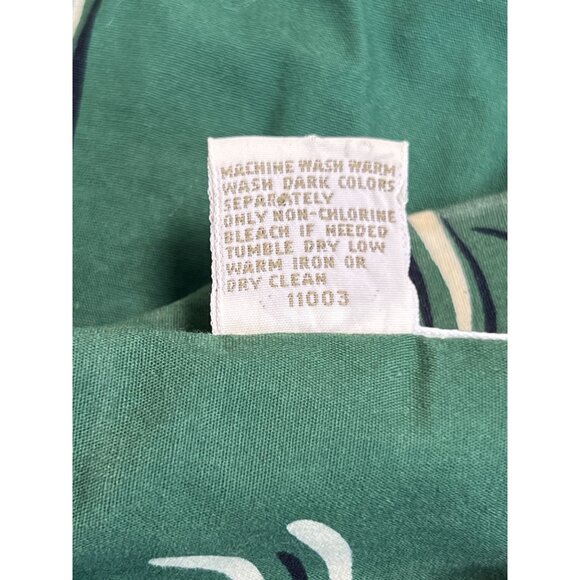 VTG Banana Republic 90 Men L Green Hawaiian Tropical Button-Up Camp Shirt Cotton - Picture 4 of 11